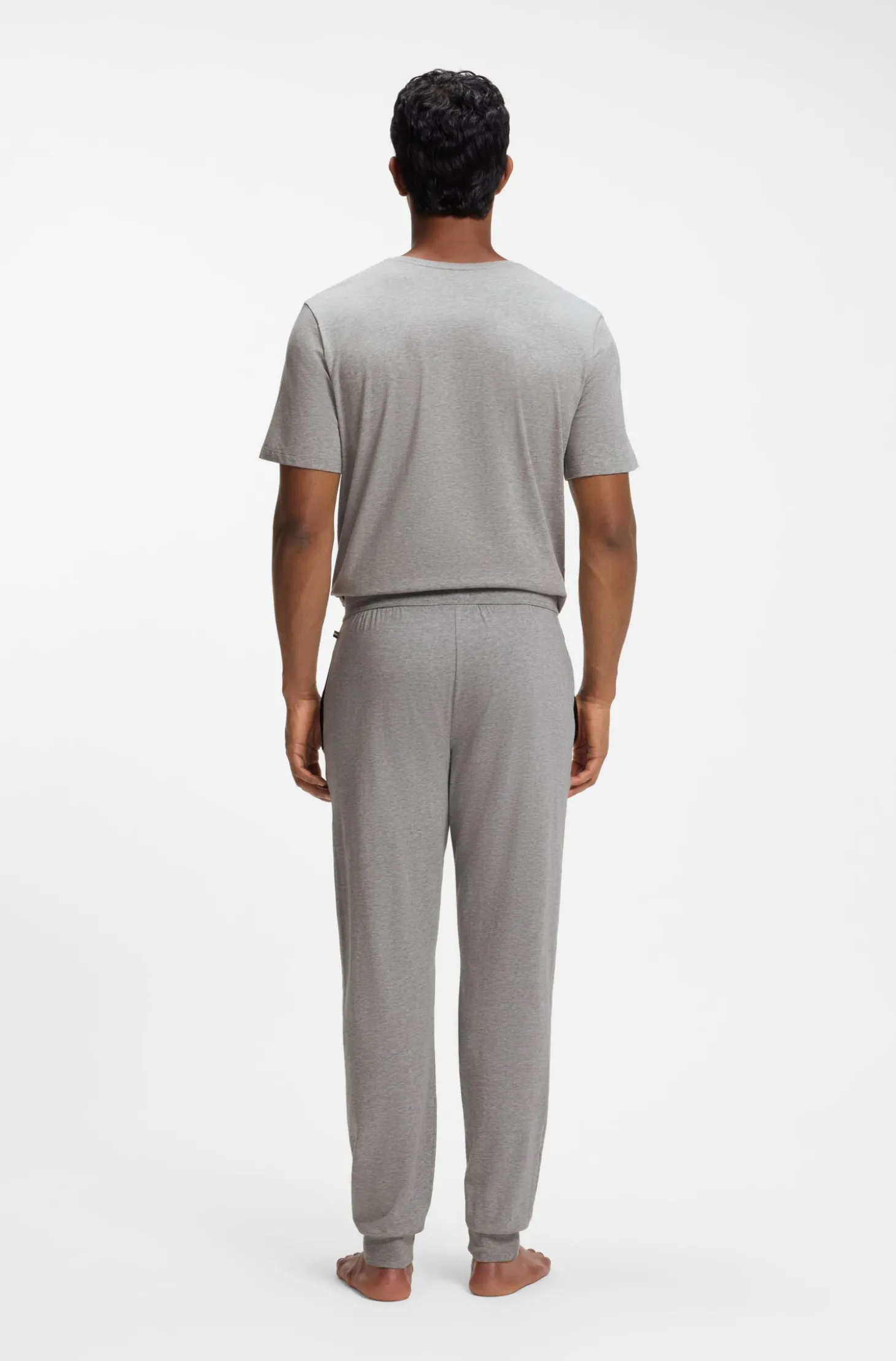 Jogginghose aus Stretch-Baumwolle mit Logo-Stickerei