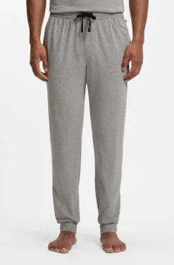Jogginghose aus Stretch-Baumwolle mit Logo-Stickerei