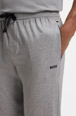 Jogginghose aus Stretch-Baumwolle mit Logo-Stickerei