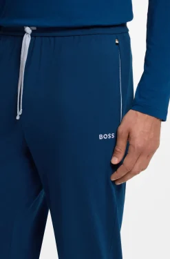Jogginghose aus Stretch-Baumwolle mit Logo-Stickerei