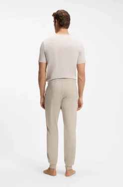 Jogginghose aus Stretch-Baumwolle mit Logo-Stickerei