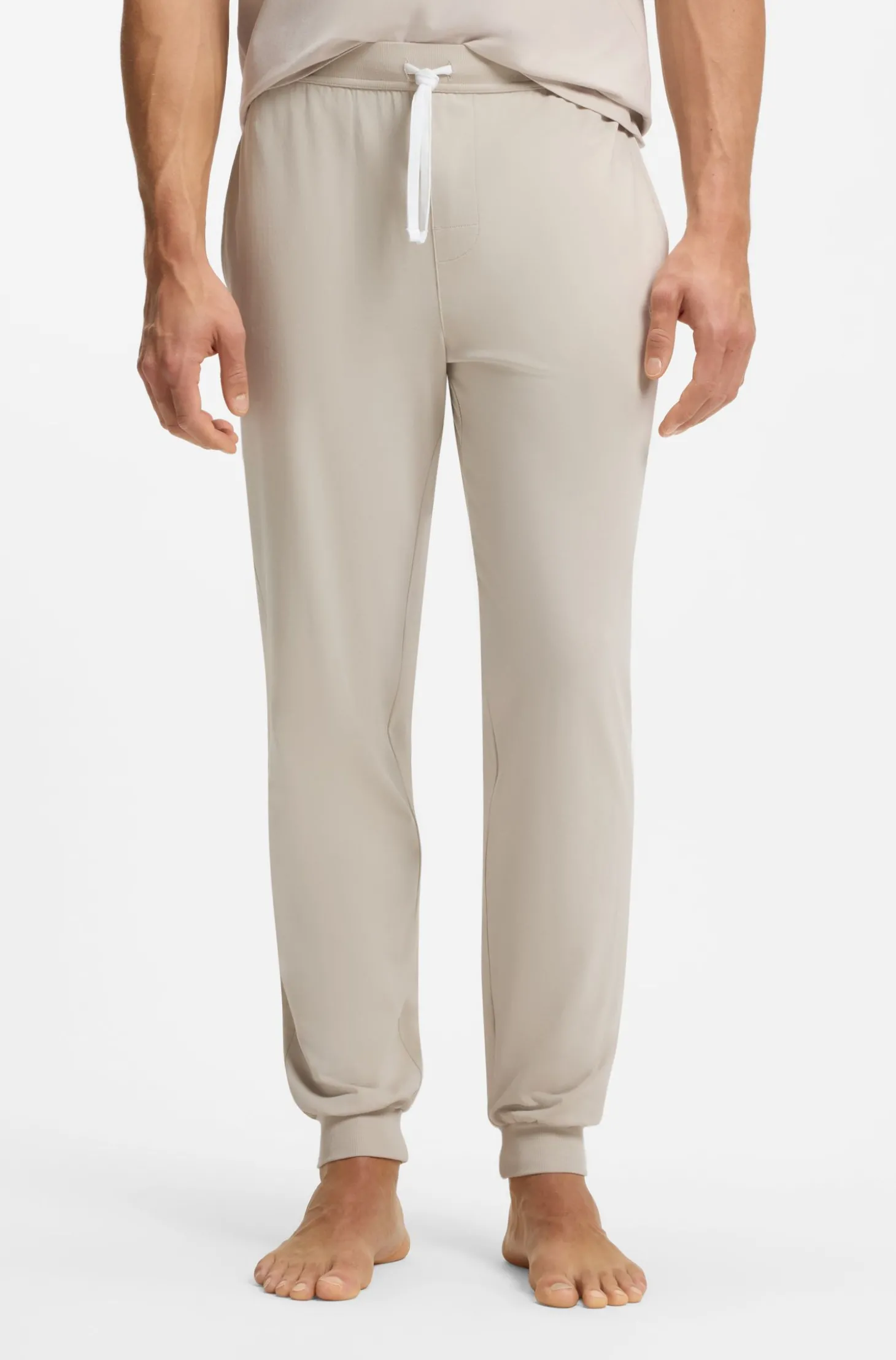 Jogginghose aus Stretch-Baumwolle mit Logo-Stickerei