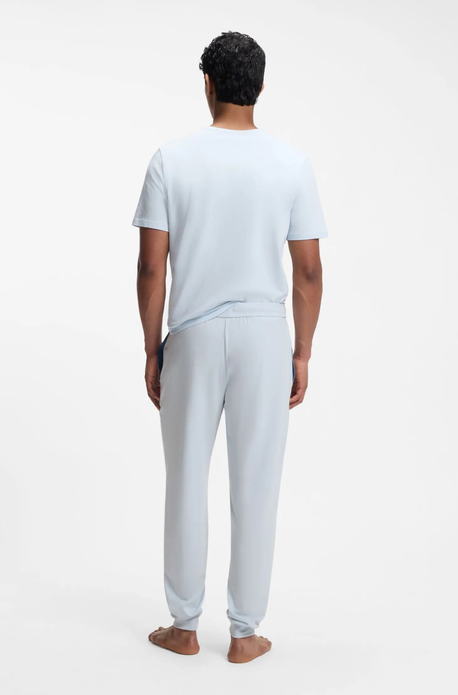 Jogginghose aus Stretch-Baumwolle mit Logo-Stickerei