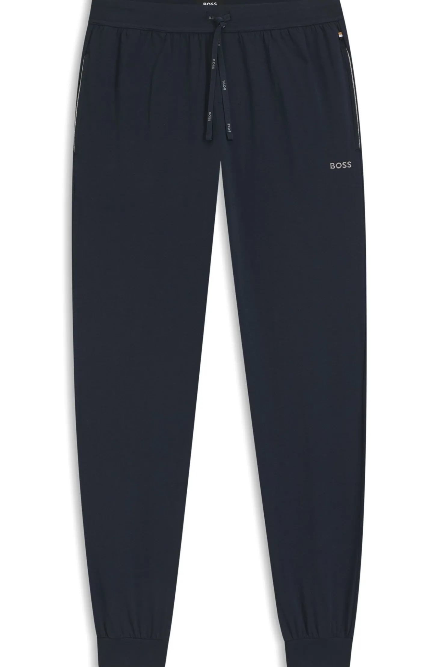Jogginghose aus Stretch-Baumwolle mit Logo-Stickerei