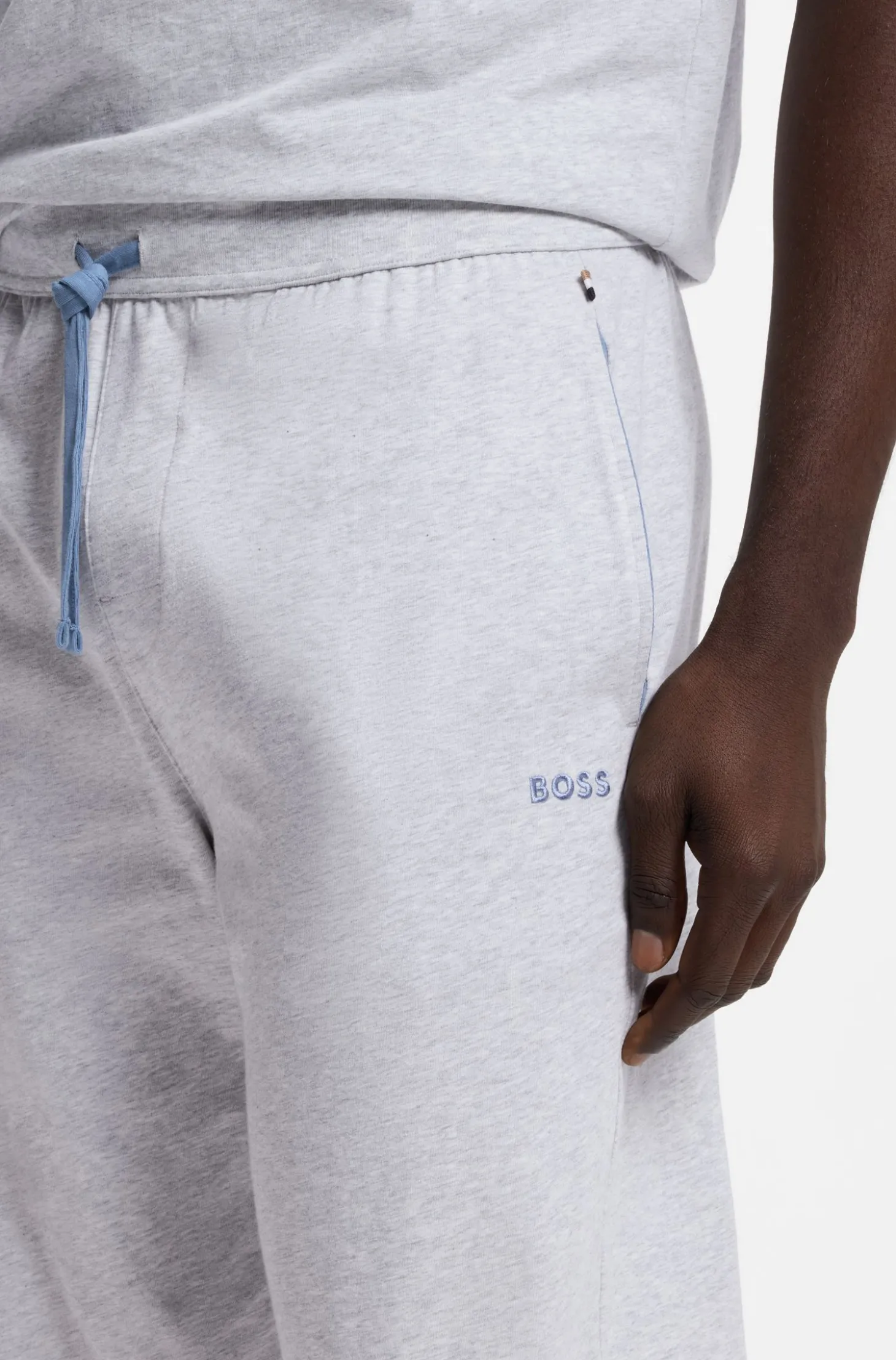 Jogginghose aus Stretch-Baumwolle mit Logo-Stickerei