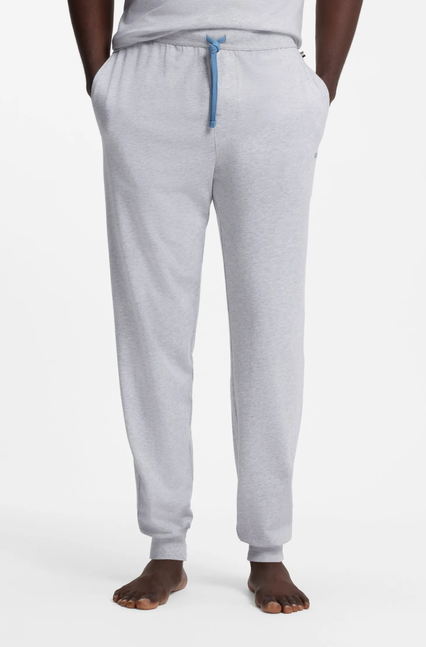 Jogginghose aus Stretch-Baumwolle mit Logo-Stickerei