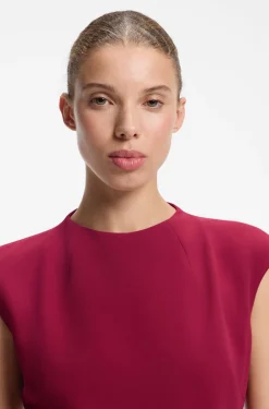 Jumpsuit aus Krepp mit Gürtel