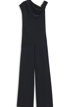 Jumpsuit mit geradem Beinverlauf und gerafftem Pin-Detail