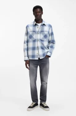 Kariertes Oversized Hemd aus Baumwoll-Twill