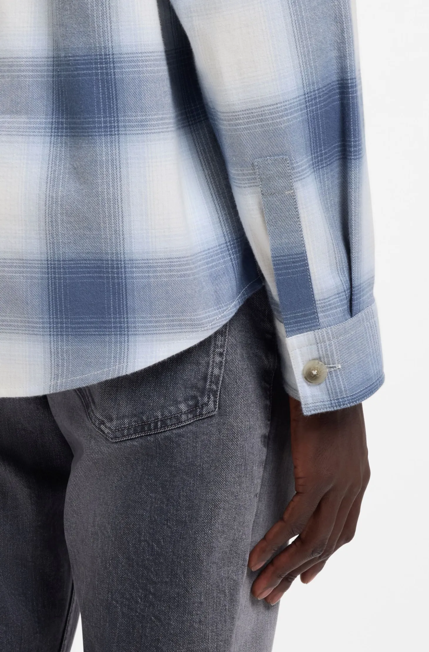 Kariertes Oversized Hemd aus Baumwoll-Twill