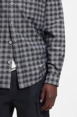 Kariertes Oversized Hemd aus Baumwoll-Twill