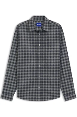Kariertes Oversized Hemd aus Baumwoll-Twill