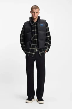 Kariertes Oversized Overshirt aus Baumwoll-Twill