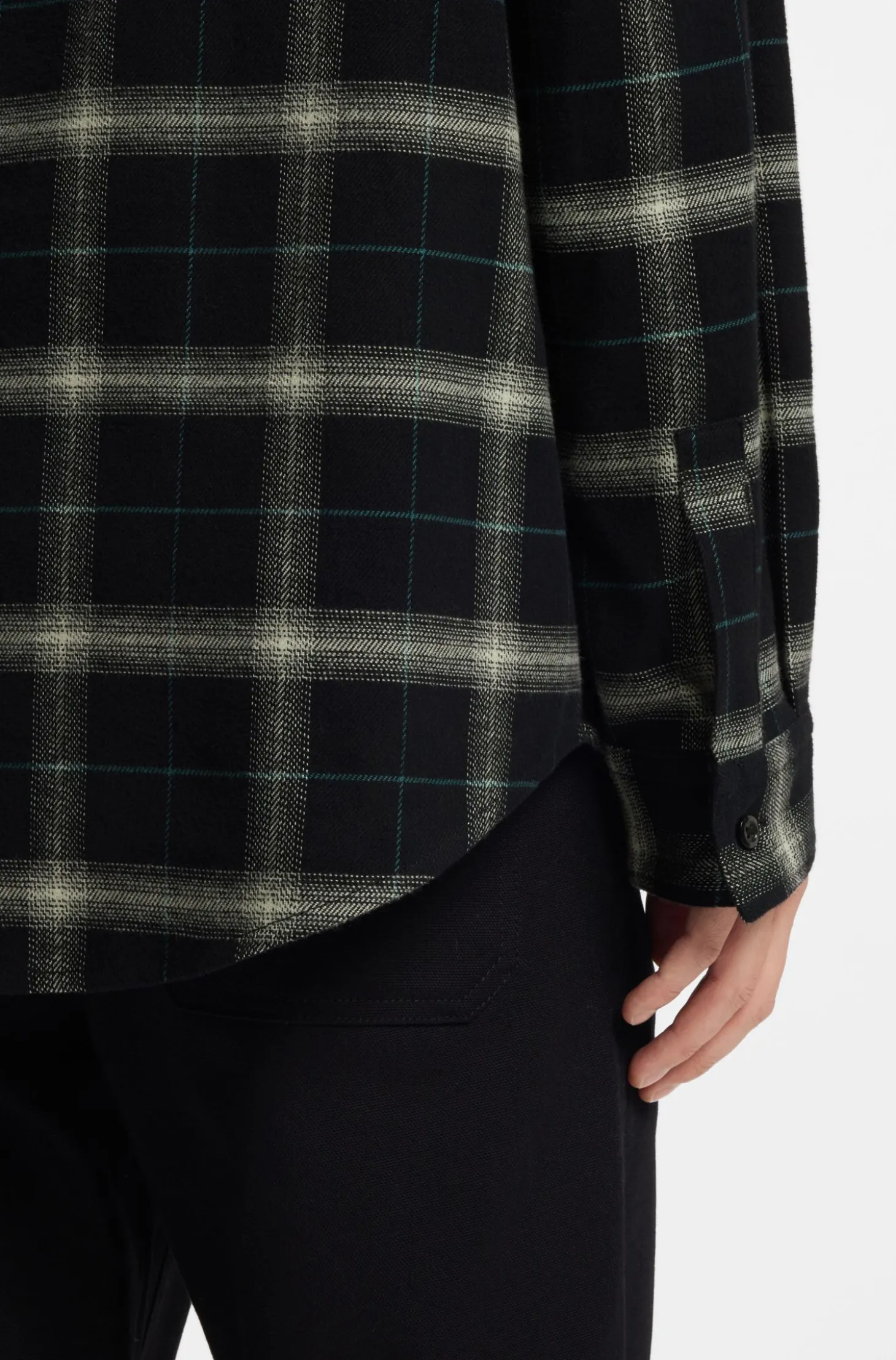Kariertes Oversized Overshirt aus Baumwoll-Twill