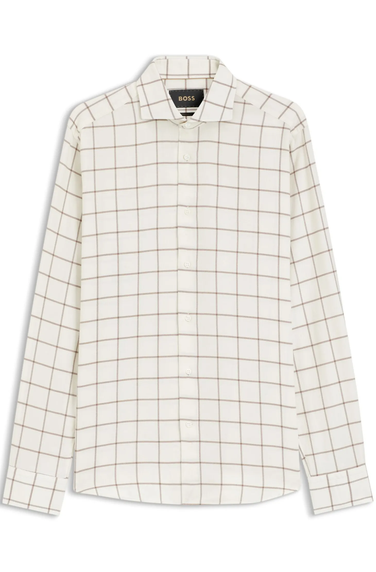 Kariertes Regular-Fit Hemd aus Baumwoll-Flanell