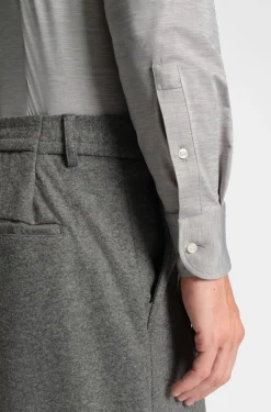 Kariertes Slim-Fit Hemd aus funktionalem Stretch-Flanell mit gebürstetem Finish