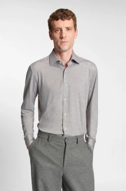 Kariertes Slim-Fit Hemd aus funktionalem Stretch-Flanell mit gebürstetem Finish