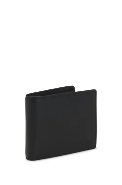 Klapp-Geldbörse aus Leder mit geprägtem Markenlogo