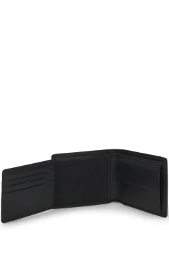 Klapp-Geldbörse aus Leder mit geprägtem Markenlogo