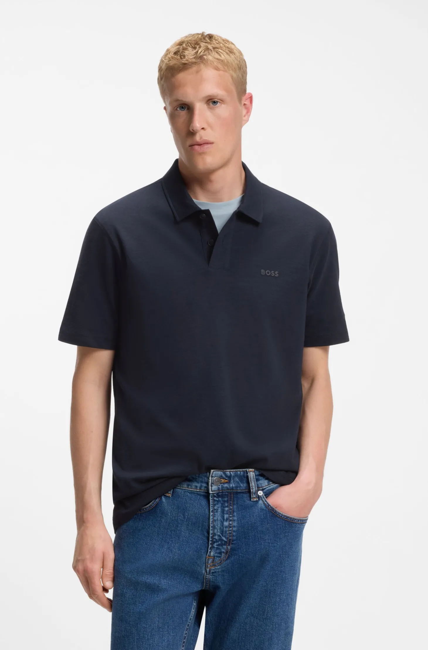 Klassisches Poloshirt aus Baumwolle mit Logo