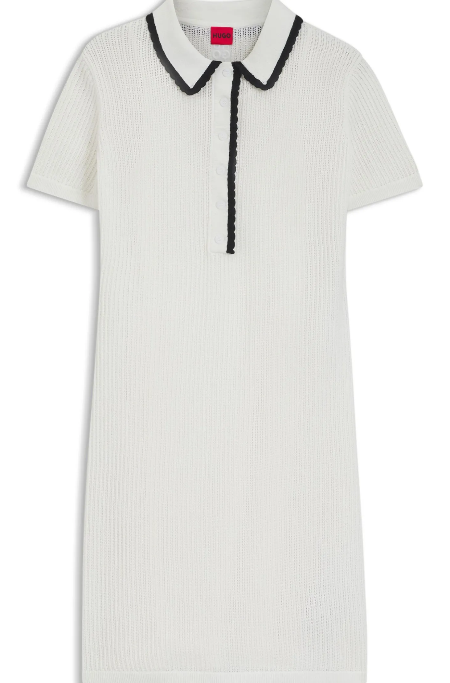 Kleid aus Baumwolle mit Polokragen
