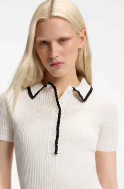 Kleid aus Baumwolle mit Polokragen