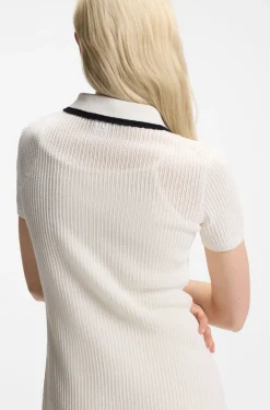 Kleid aus Baumwolle mit Polokragen