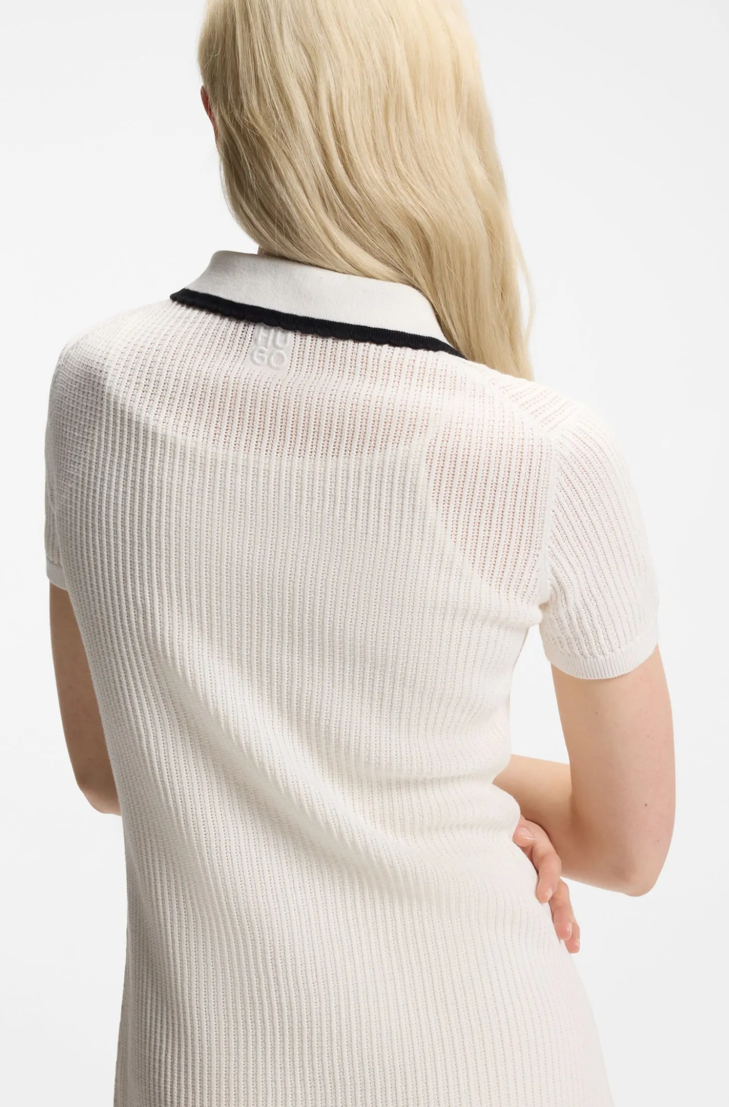Kleid aus Baumwolle mit Polokragen