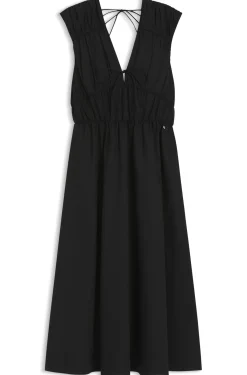 Kleid aus Baumwoll-Popeline mit gerafften Details