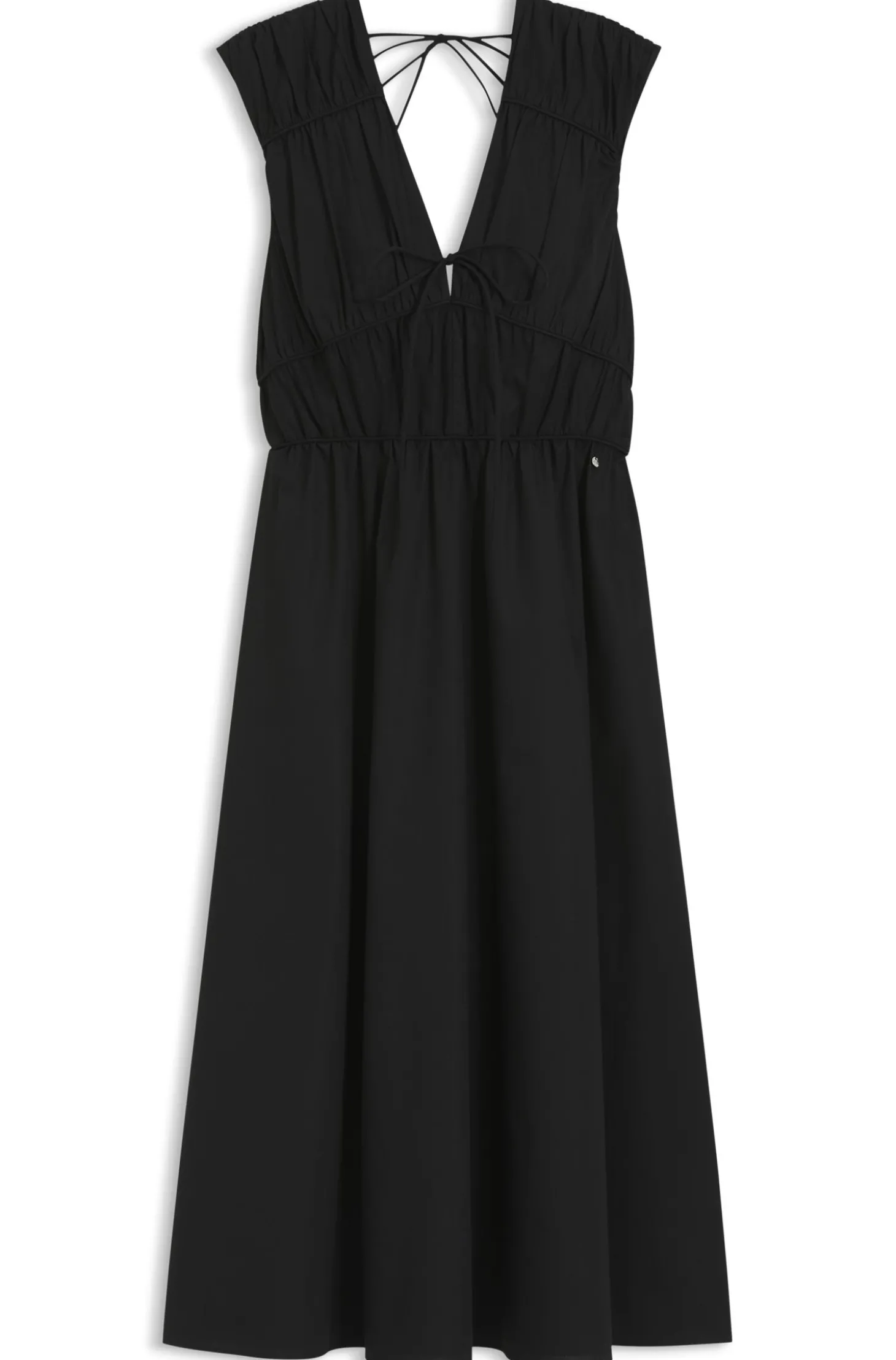 Kleid aus Baumwoll-Popeline mit gerafften Details