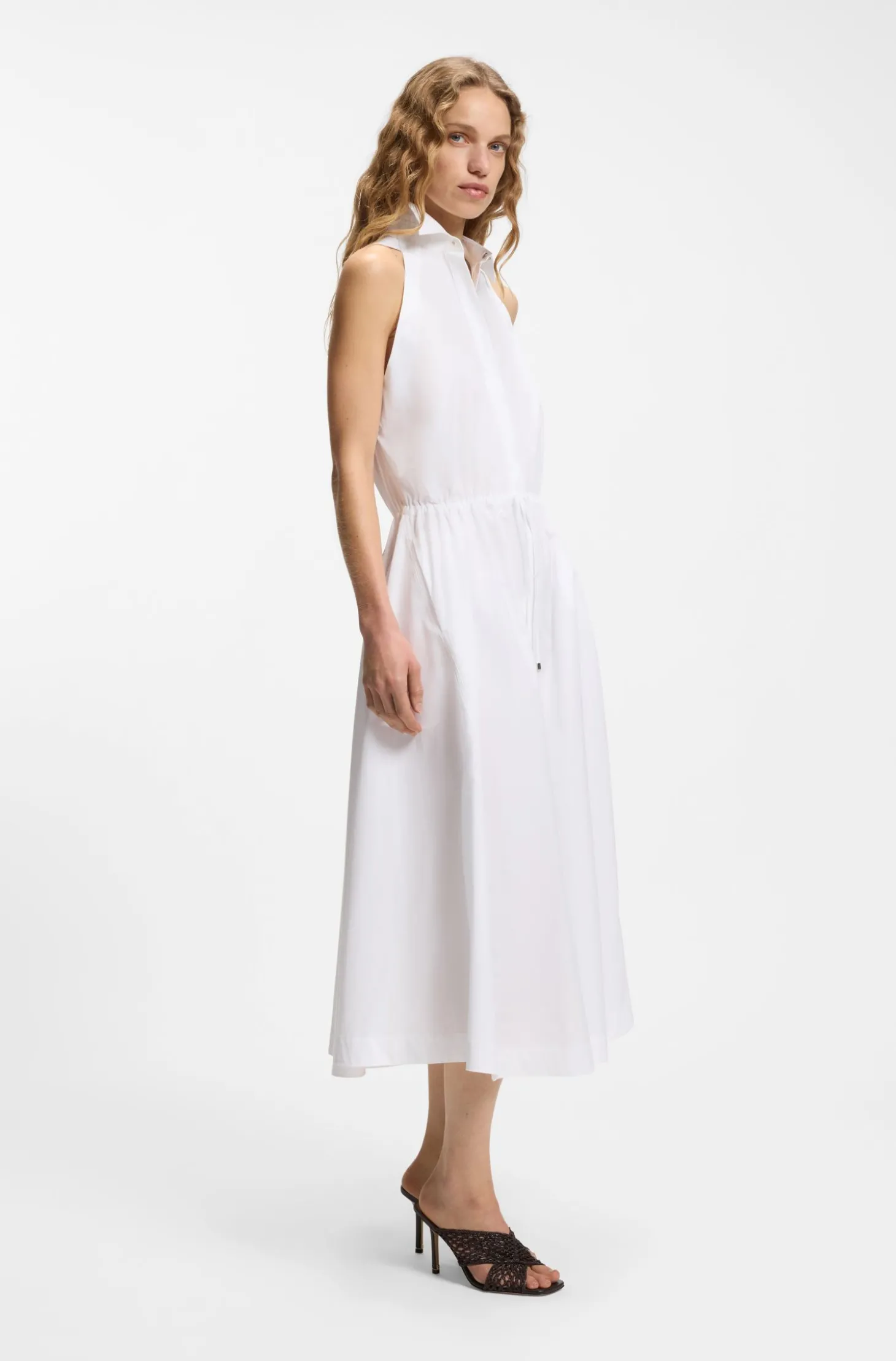 Kleid aus Baumwoll-Popeline mit Tunnelzugbund