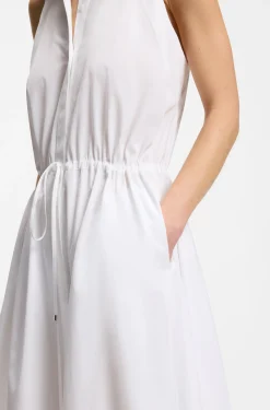 Kleid aus Baumwoll-Popeline mit Tunnelzugbund