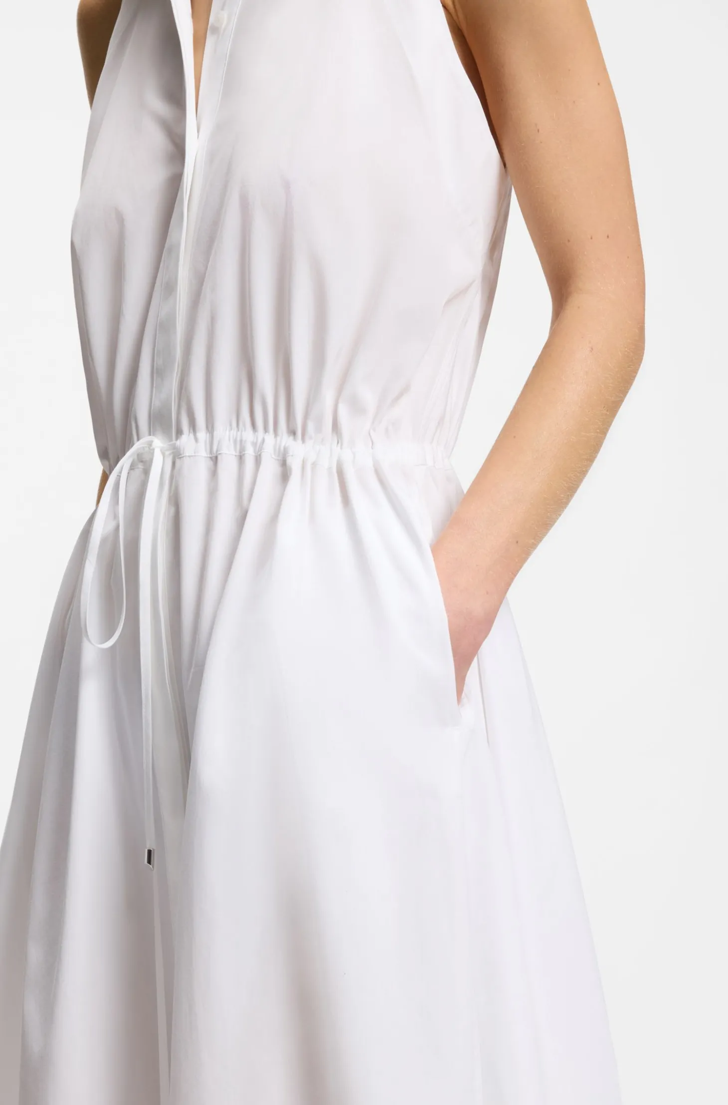 Kleid aus Baumwoll-Popeline mit Tunnelzugbund