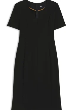 Kleid aus elastischem Gewebe mit V-Ausschnitt