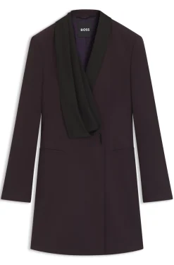Kleid aus Schurwolle im Smoking-Stil