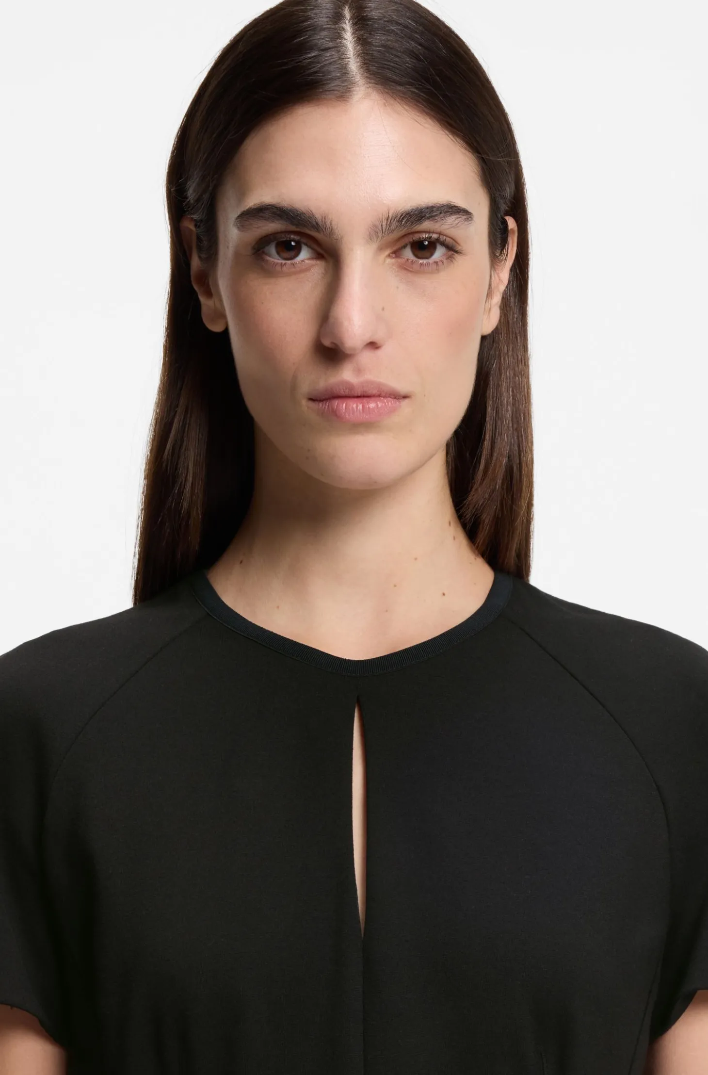 Kleid aus Stretch-Jersey mit Schlüsselloch-Ausschnitt