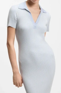 Kleid aus Vanisé-Rippstrick mit Stack-Logo