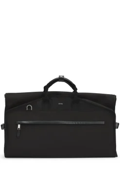 Kleidersack mit Lederbesätzen