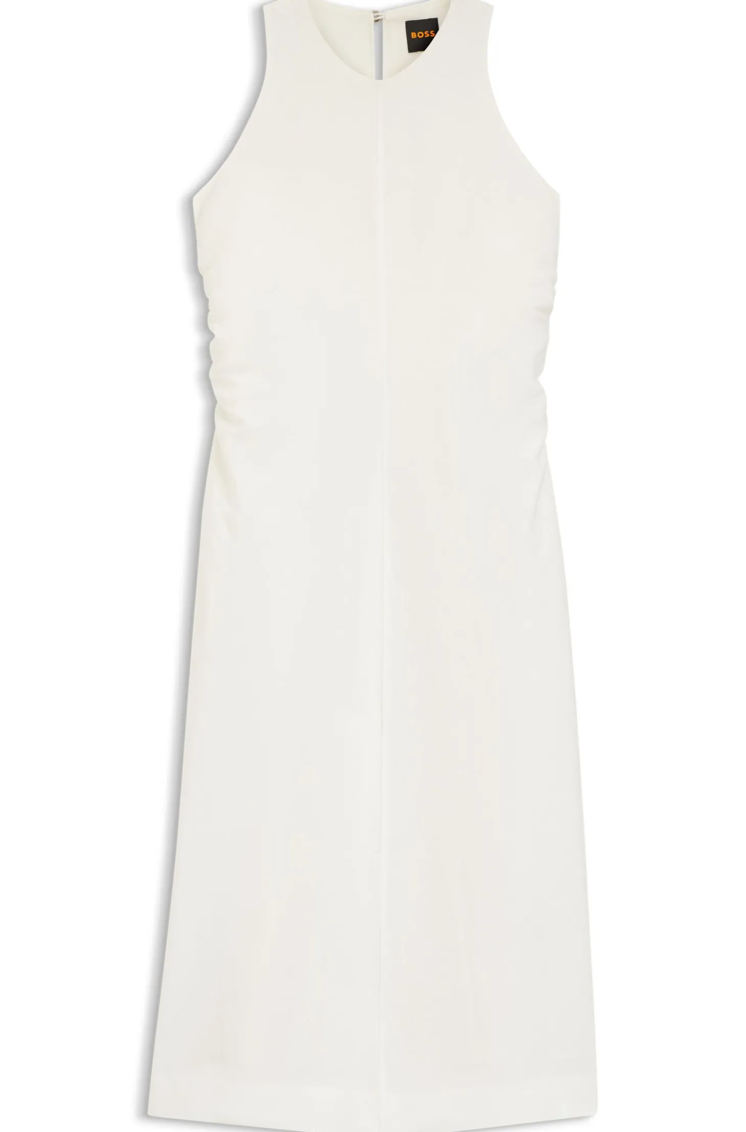 Kleid in A-Linie mit gerafften Seiten