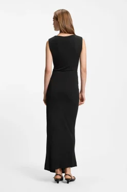 Kleid in Wickel-Optik mit Schließe