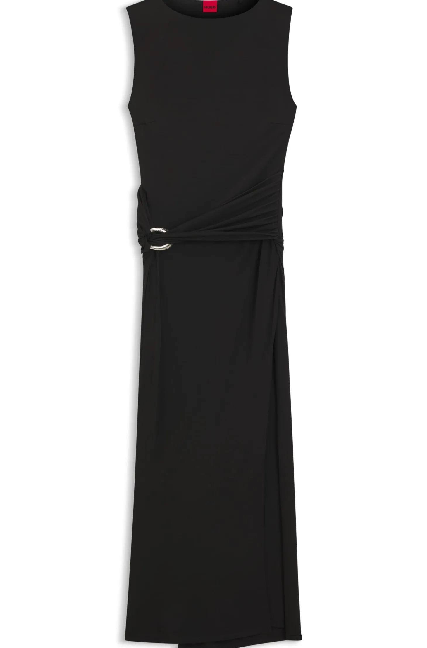 Kleid in Wickel-Optik mit Schließe