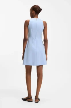 Kleid mit V-Ausschnitt und Naht-Details