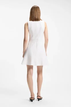 Kleid mit V-Ausschnitt und Naht-Details