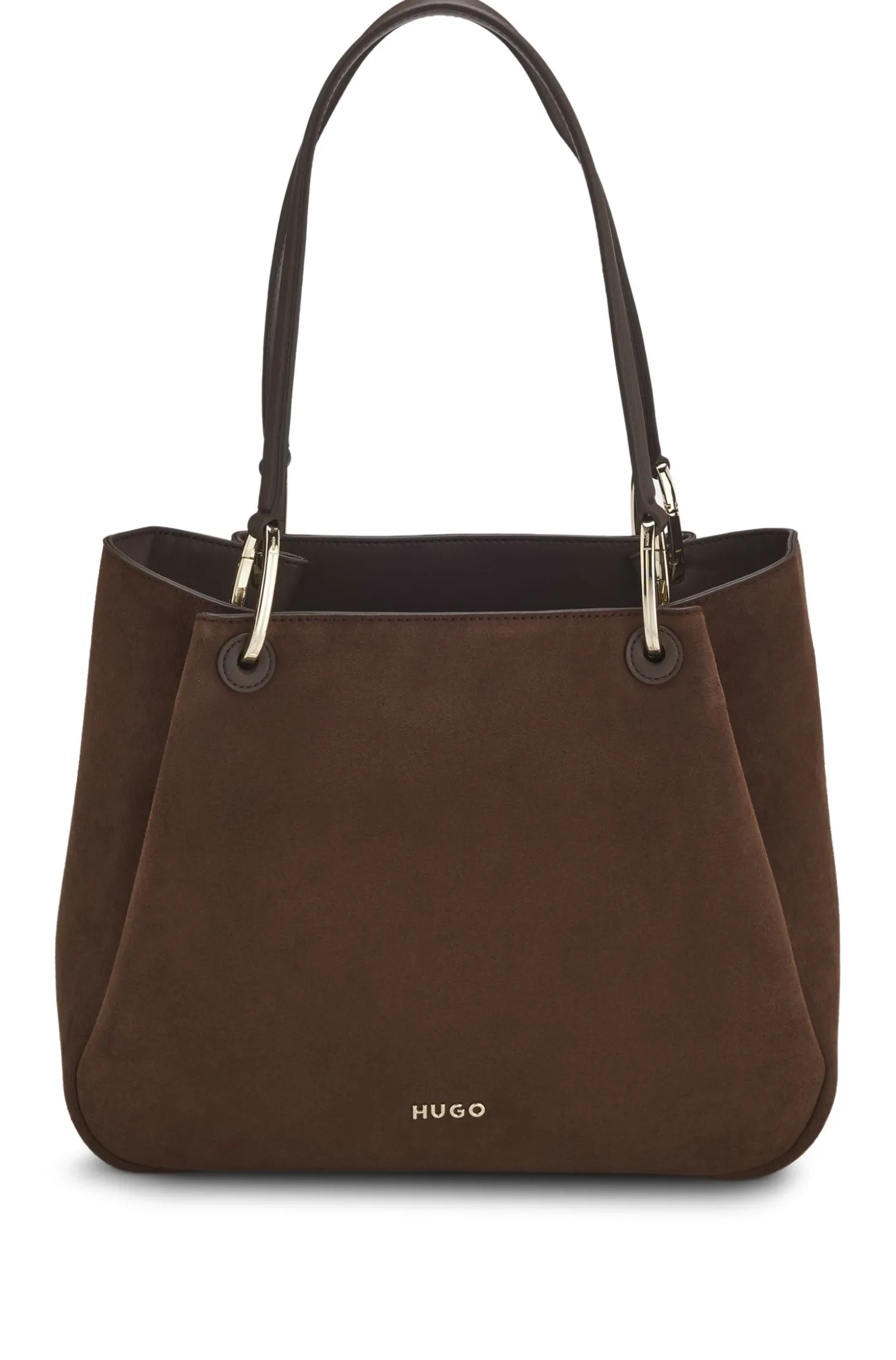 Kleine Tote Bag mit goldfarbenen Metalldetails