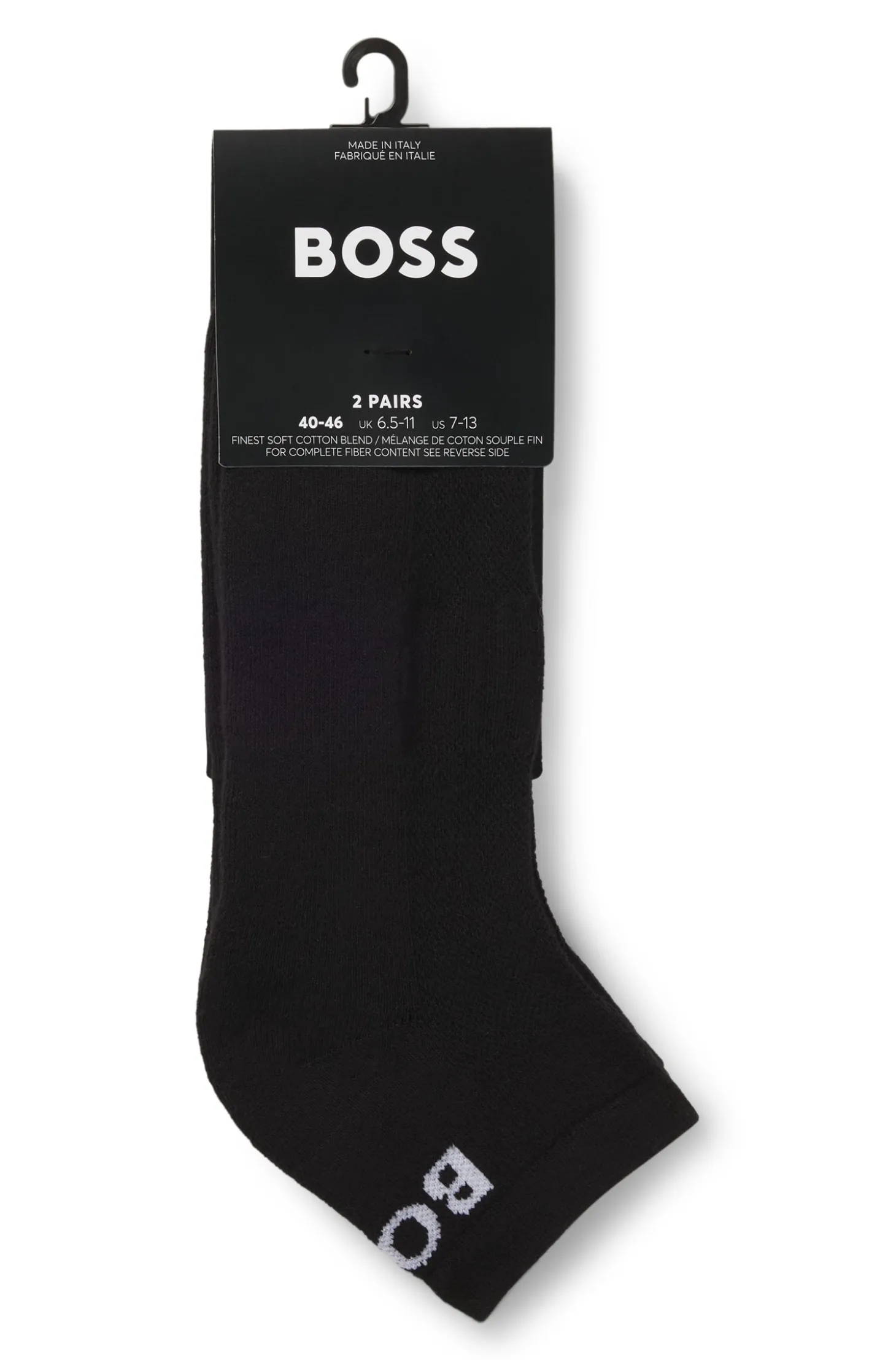 Knöchellange Socken aus Stretch-Gewebe im Zweierpack