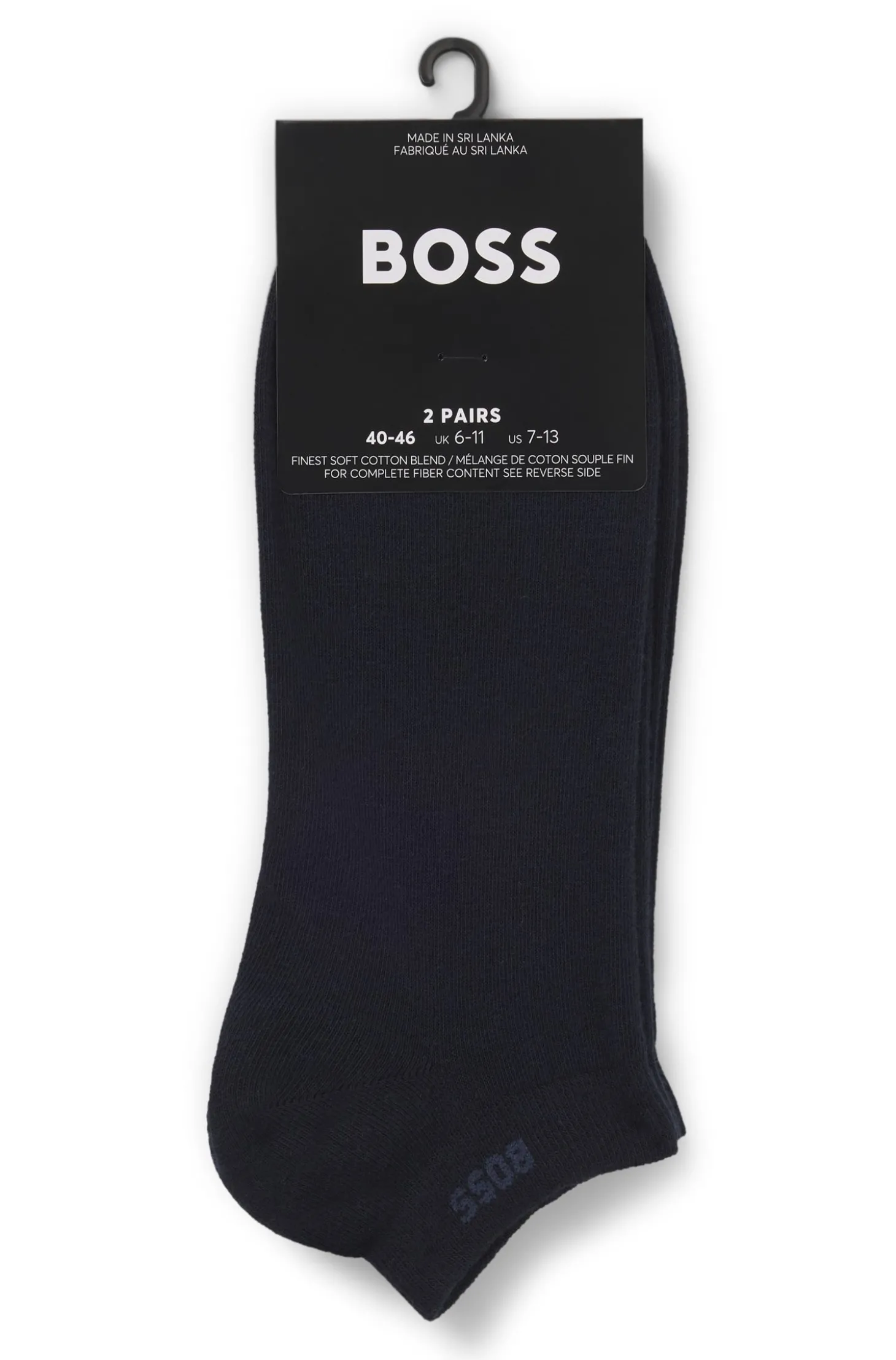 Knöchellange Socken aus Stretch-Gewebe im Zweierpack