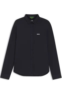 Knitterfreies Hemd aus Baumwoll-Jersey mit natürlichem Stretch