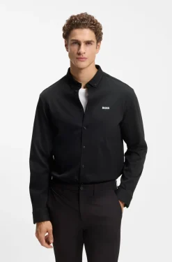 Knitterfreies Hemd aus Baumwoll-Jersey mit natürlichem Stretch