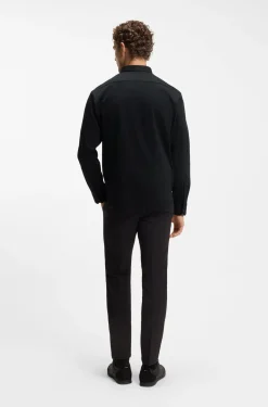 Knitterfreies Hemd aus Baumwoll-Jersey mit natürlichem Stretch