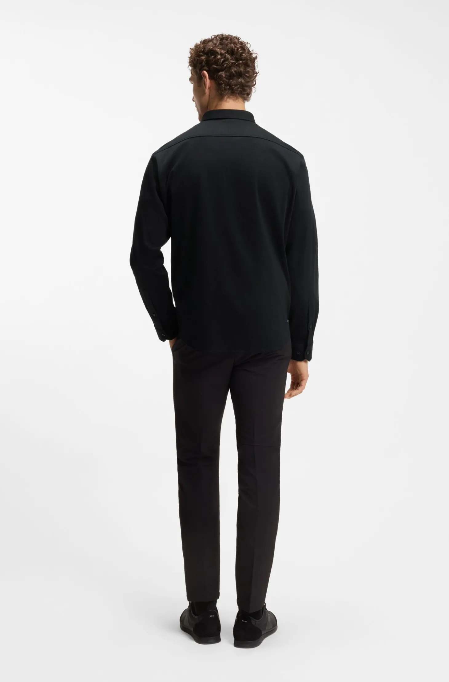 Knitterfreies Hemd aus Baumwoll-Jersey mit natürlichem Stretch